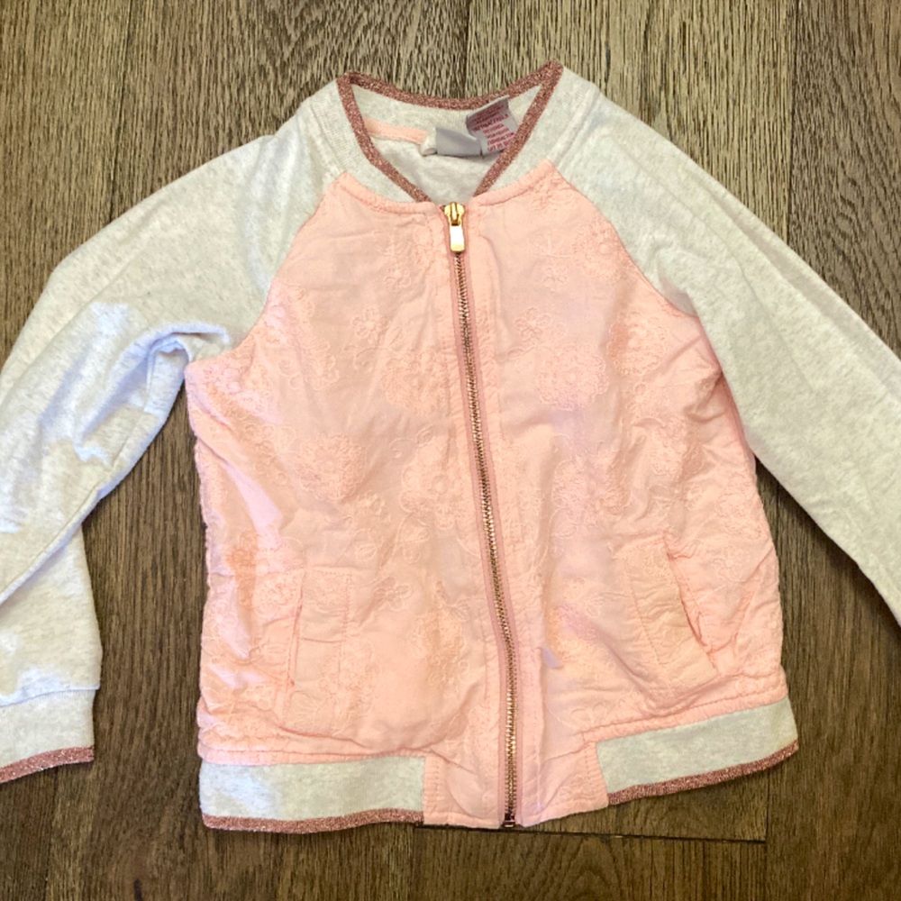 Tahari jacket 5T pink embroidered sparkly